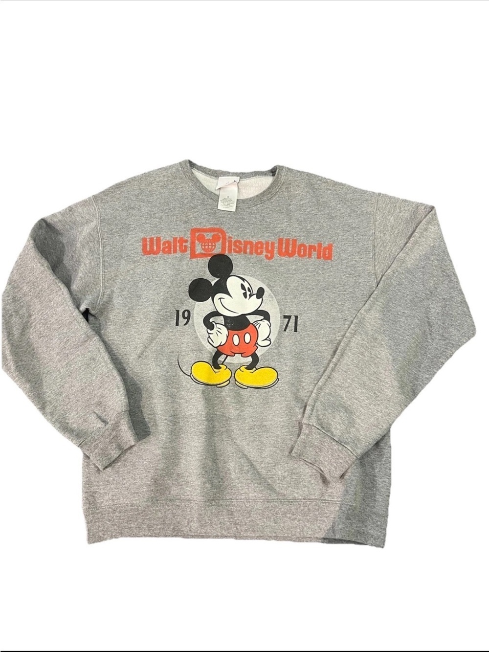 Disney Parks Walt Disney World 1971 Mickey Mouse Retro Sweatshirt Size L